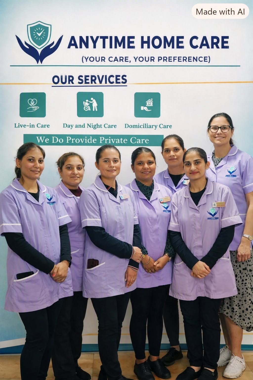 The Anytime Home Care care team